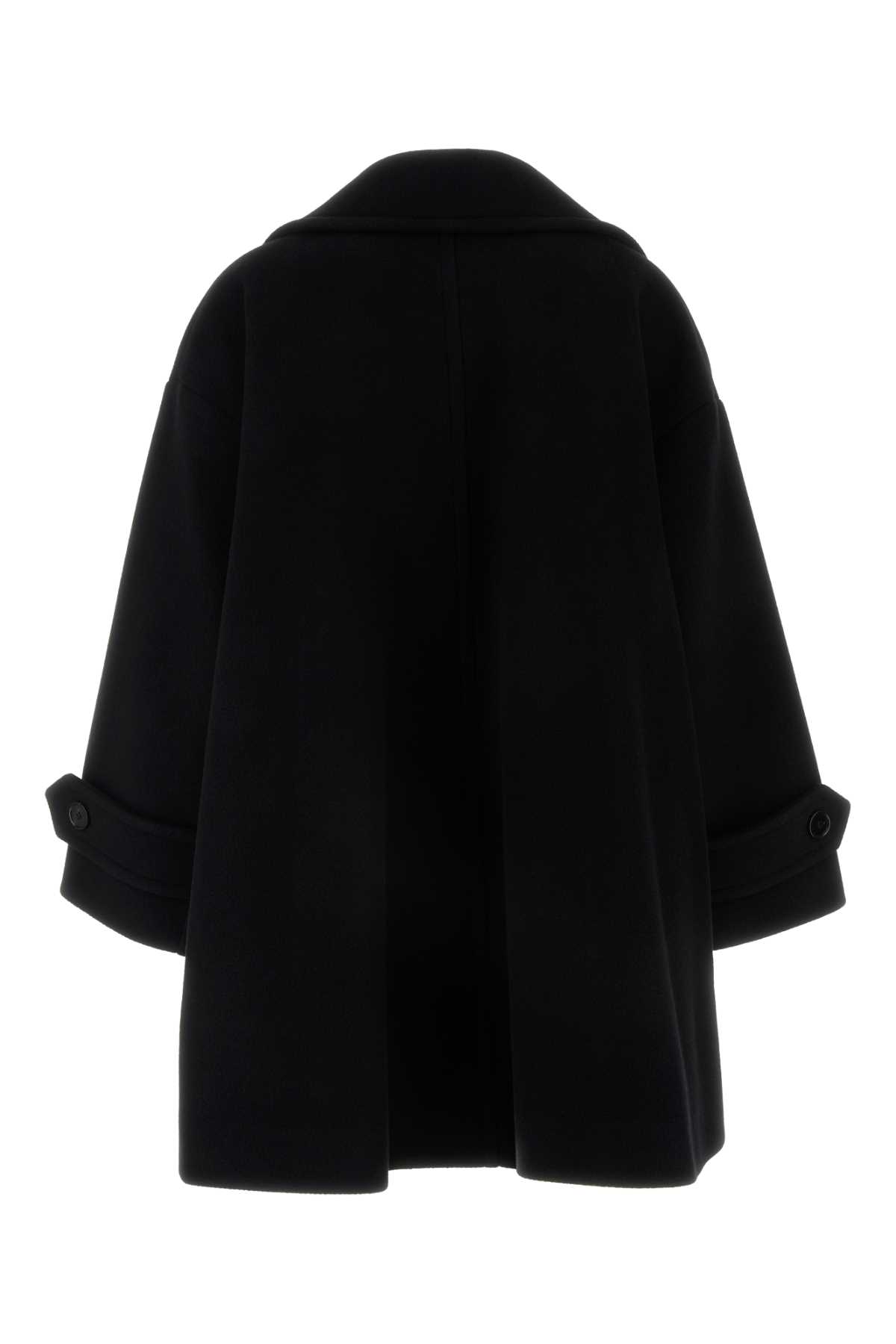 Shop Chloé Black Wool Blend Oversize Coat