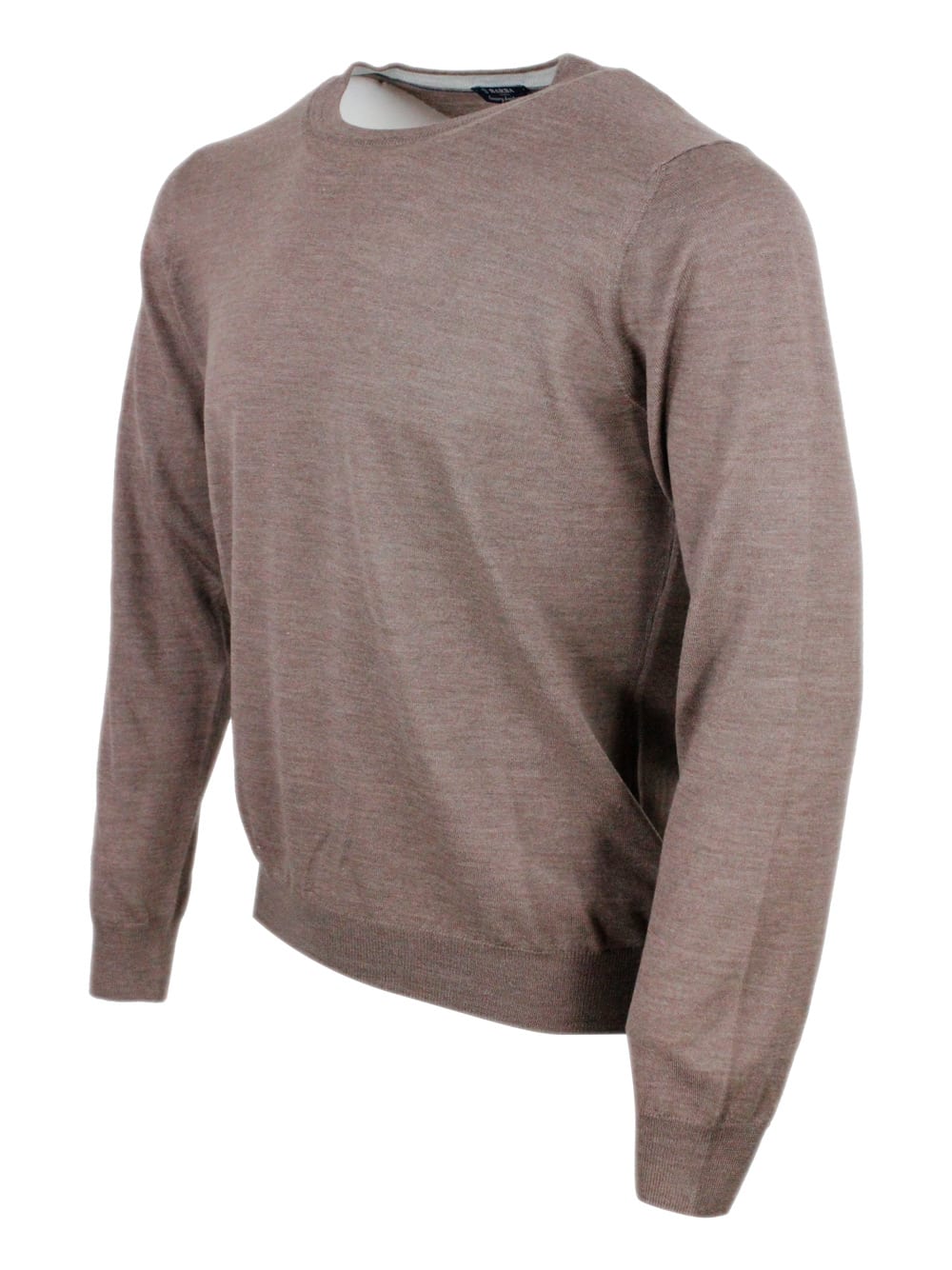 Barba Napoli Merino Wool Sweater In Brown