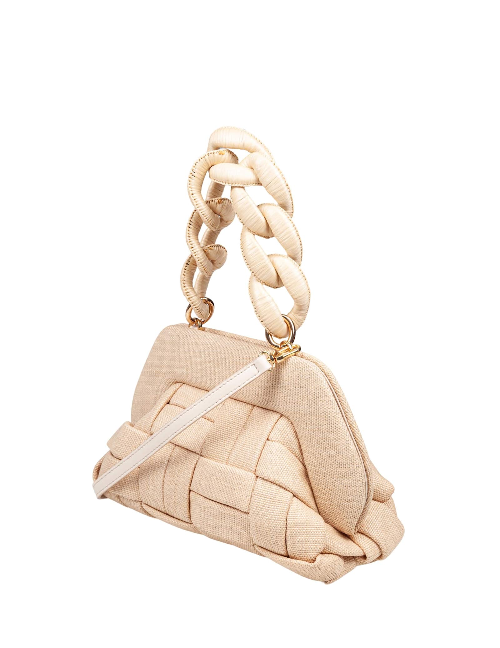 THEMOIRÈ CANVAS CLUTCH BAG SHELL COLOR