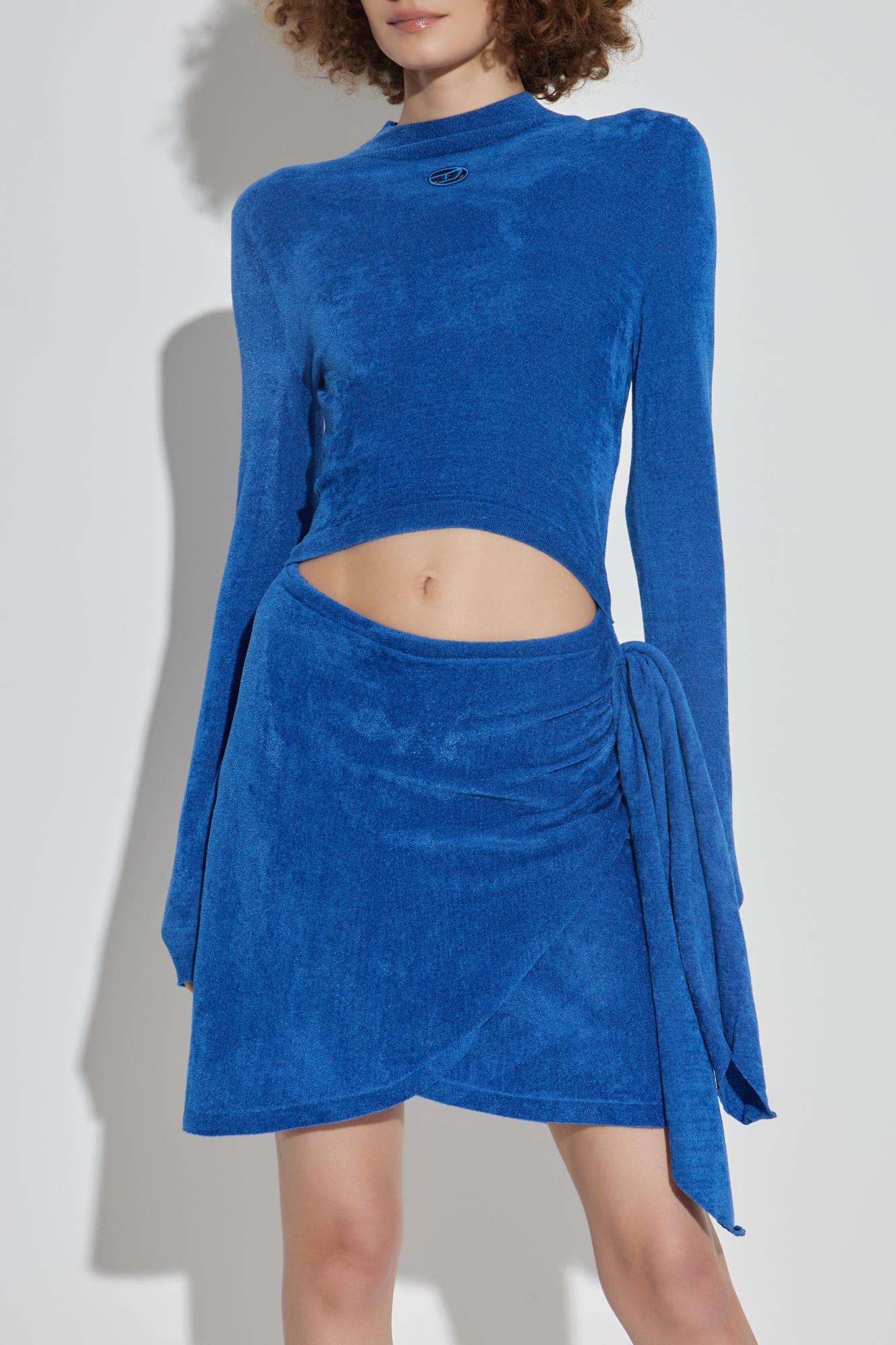 Diesel Women M-cenil Mini Dress In Blue