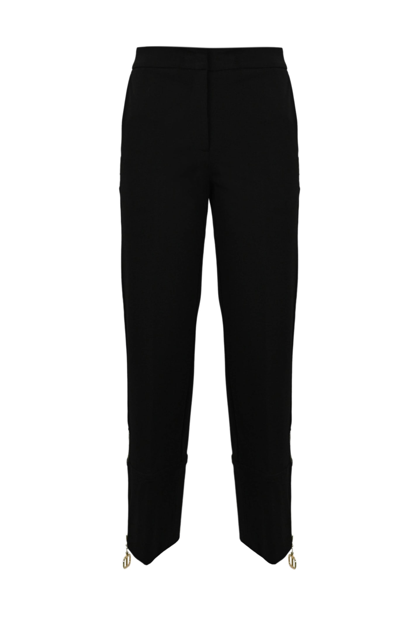 TWINSET CROPPED TROUSERS WITH APPLICATIONS
