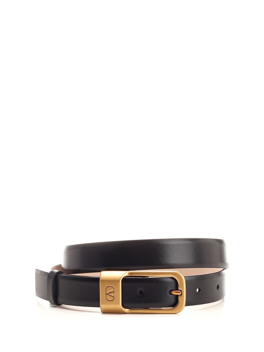 Shop Valentino Black Leather Belt