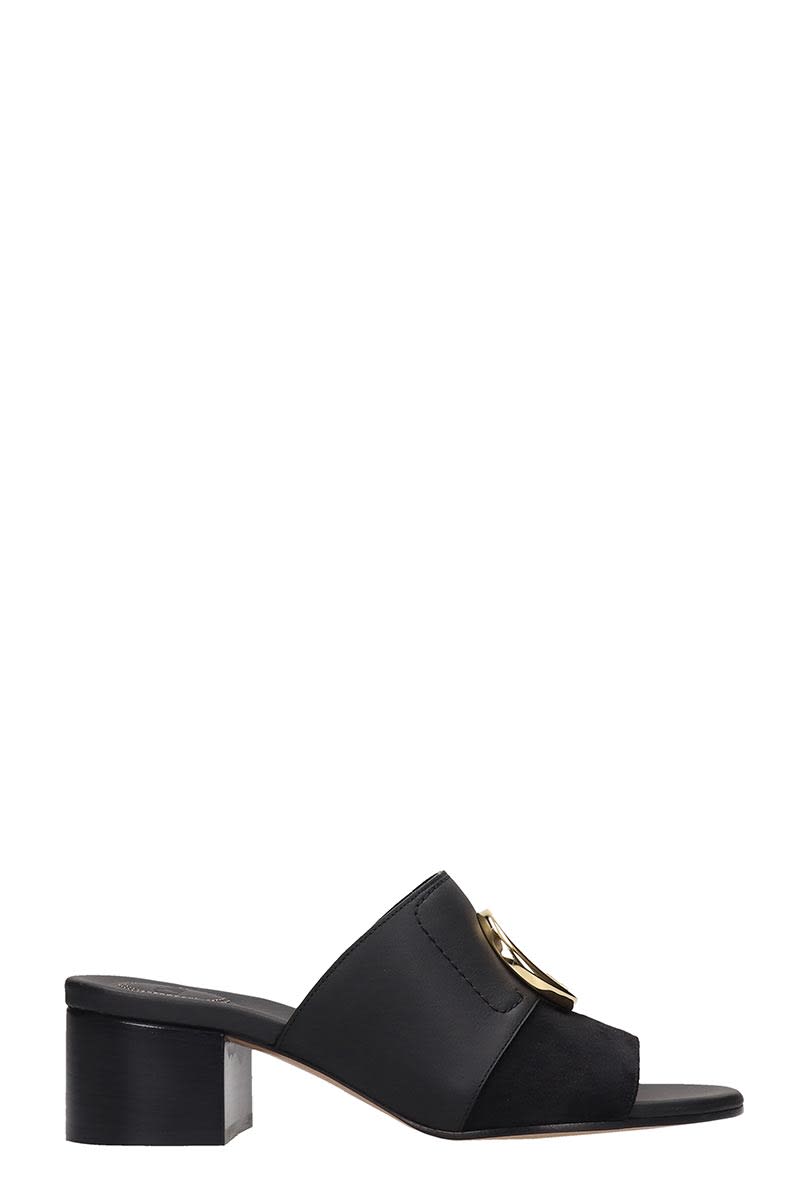 CHLOÉ SANDALS IN BLACK LEATHER,11268020