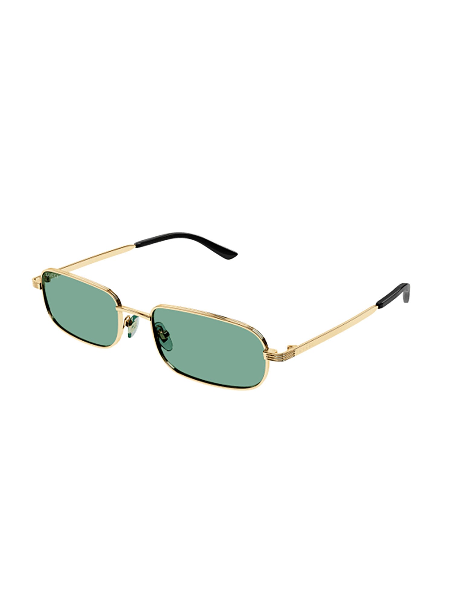 Shop Gucci Gg1457s Sunglasses In Gold Gold Green