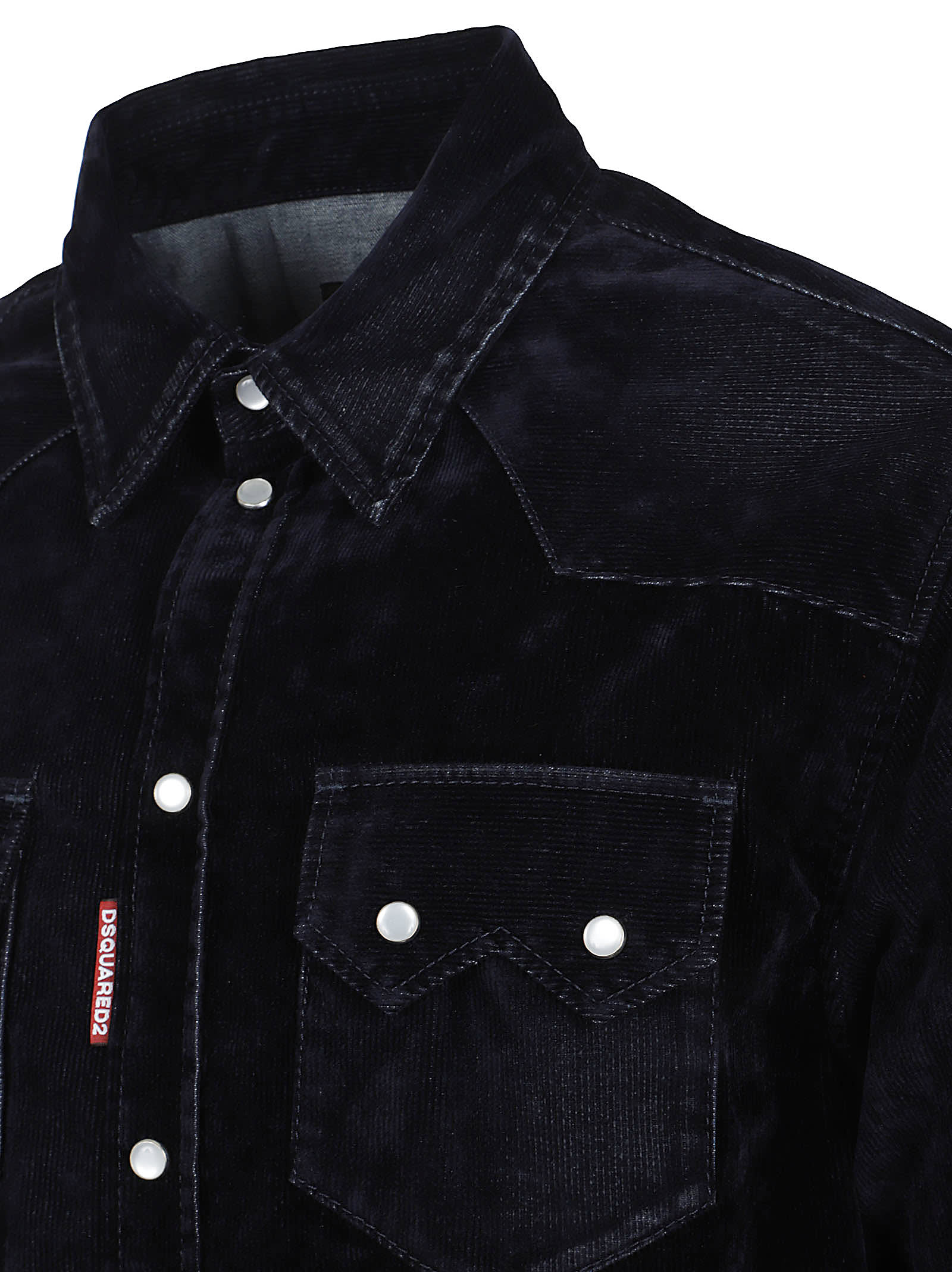 Dsquared2 Velvet Corduroy Jacket Adjustable Waist In Blue