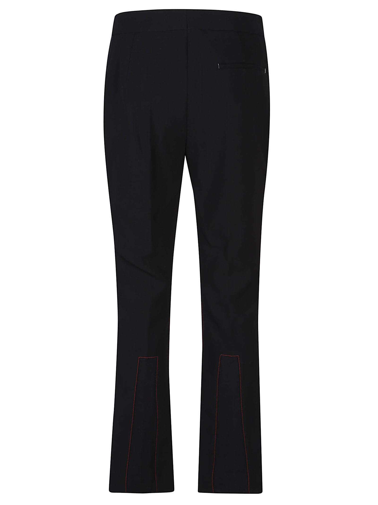 Shop Victoria Beckham Rib Detail Cropped Pants In Black