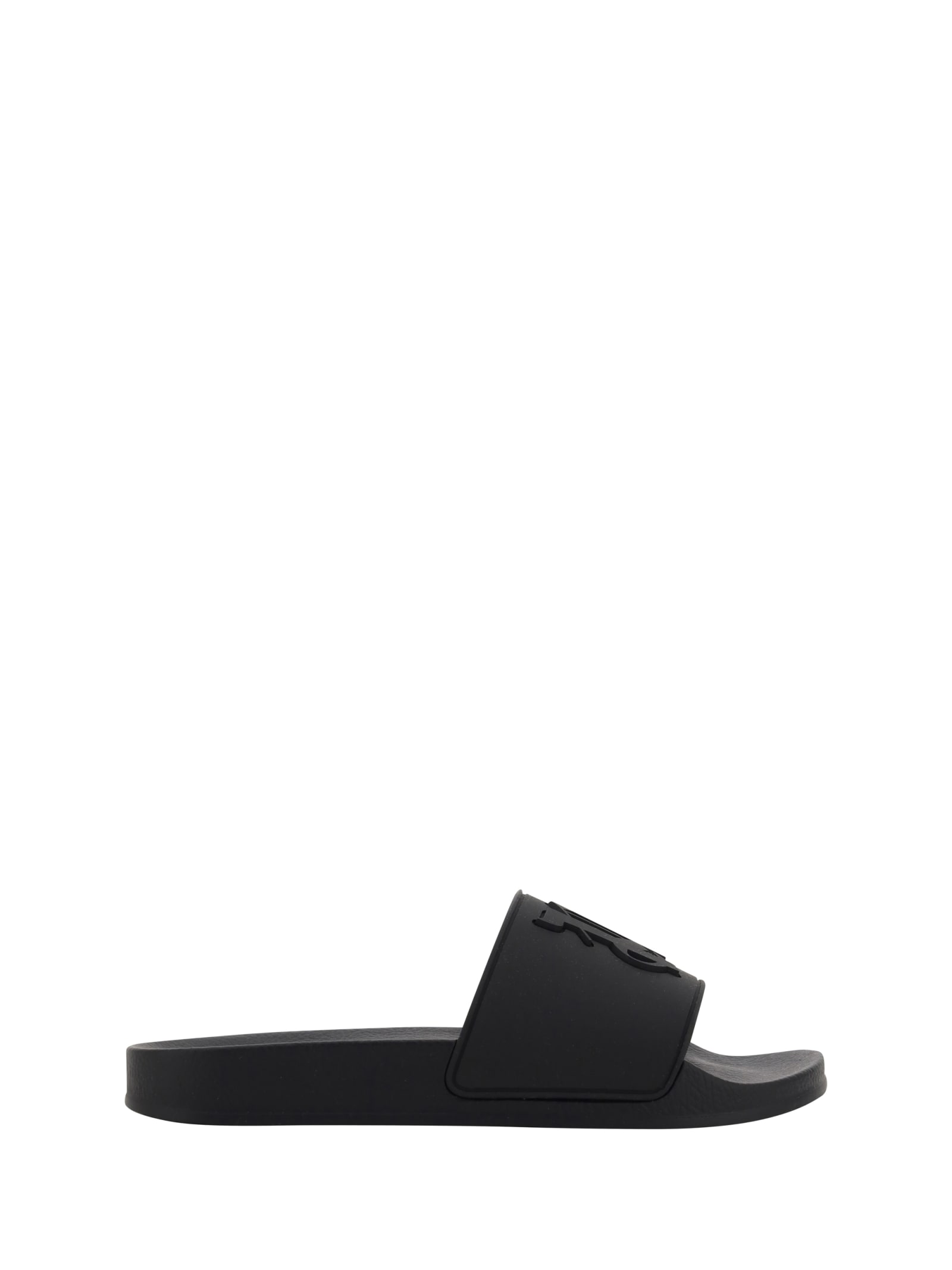 Shop Palm Angels Pool Sandals In Nero