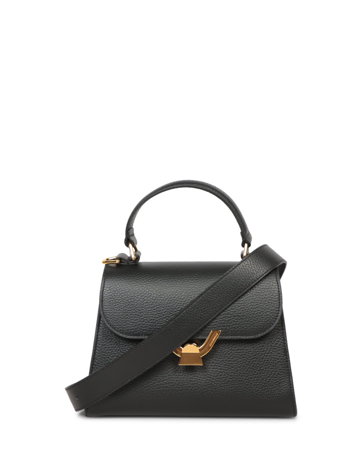 Shop Coccinelle Dew Black Top Handle Bag