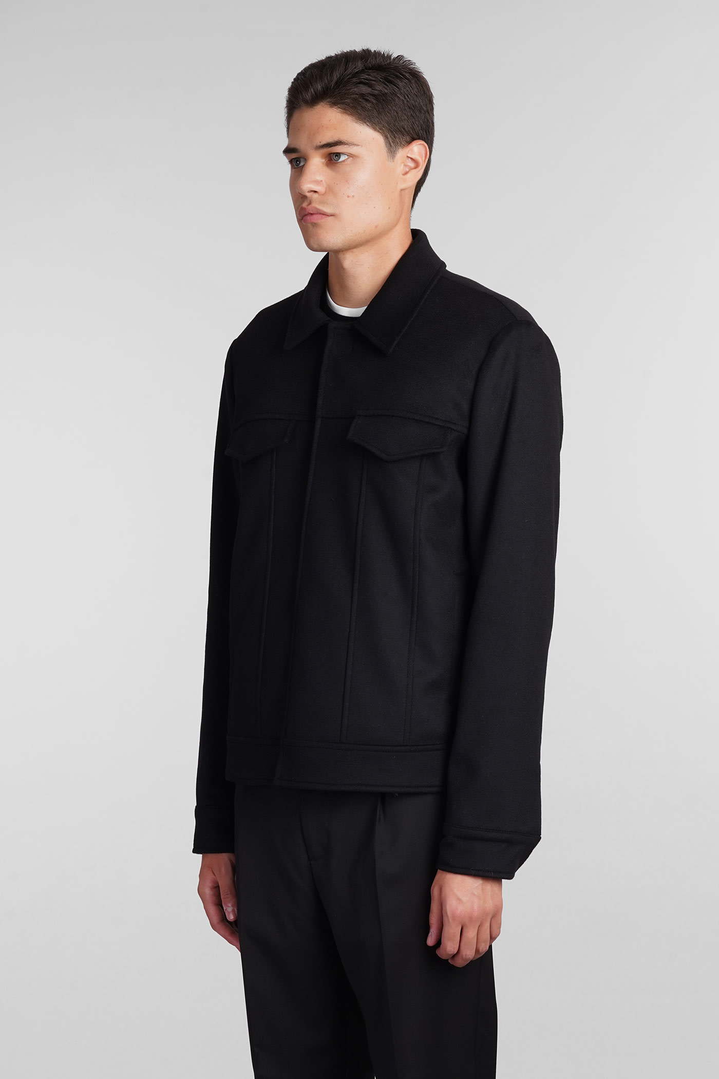 Shop Costumein Dani Casual Jacket In Black Wool