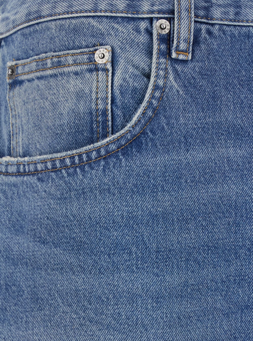Sunflower Blue Five Pocket Jeans With Logo Patch On The Back In Blue