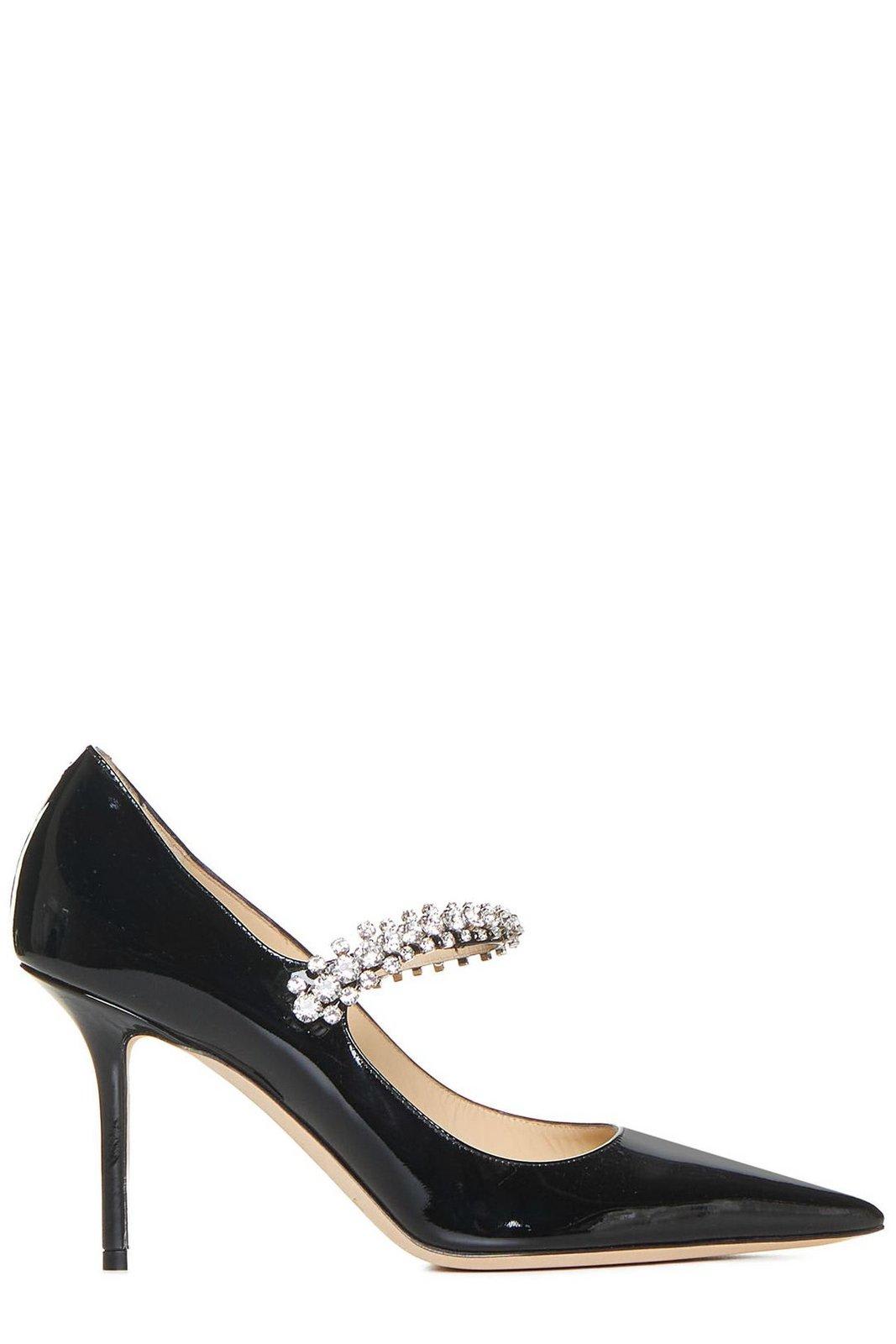 Jimmy Choo Embellished Pointed-toe Pumps In Black