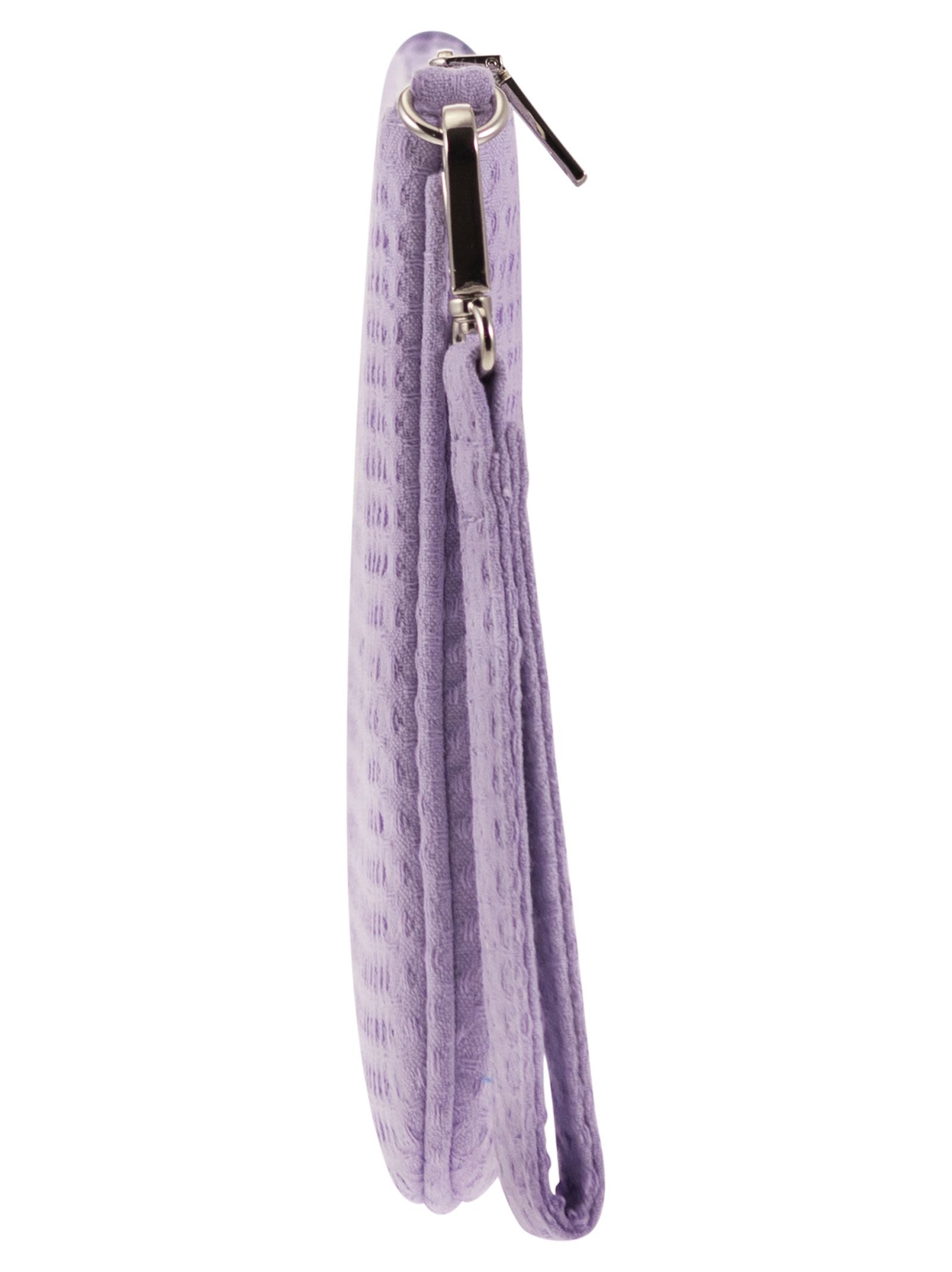 Shop Mc2 Saint Barth Parisienne - Clutch Bag With Wrist Loop In Lilac