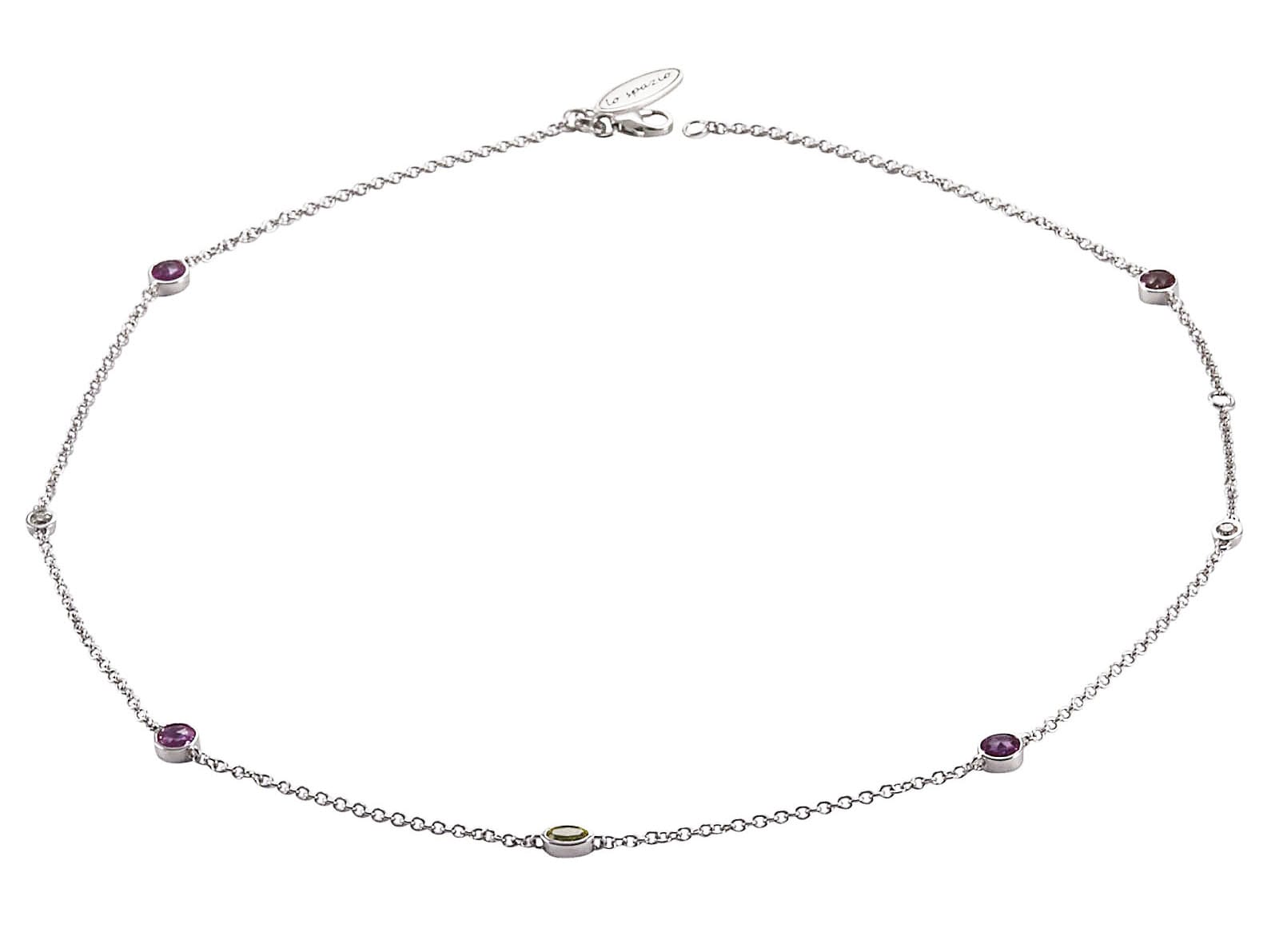 Shop Lo Spazio Jewelry Lo Spazio Pink Sapphire And Diamond Necklace