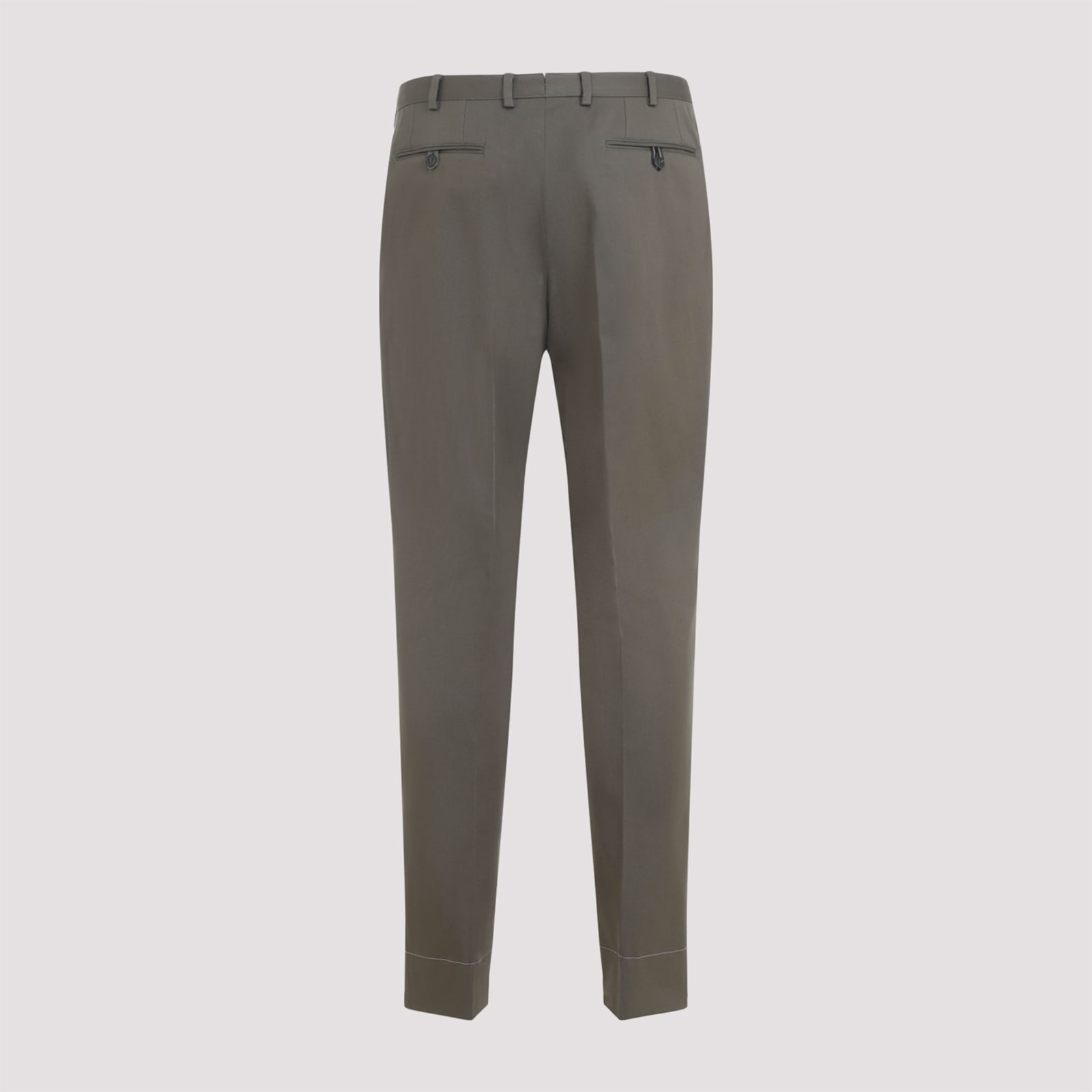Brioni Pienza Cotton Stretch Pants In Gray