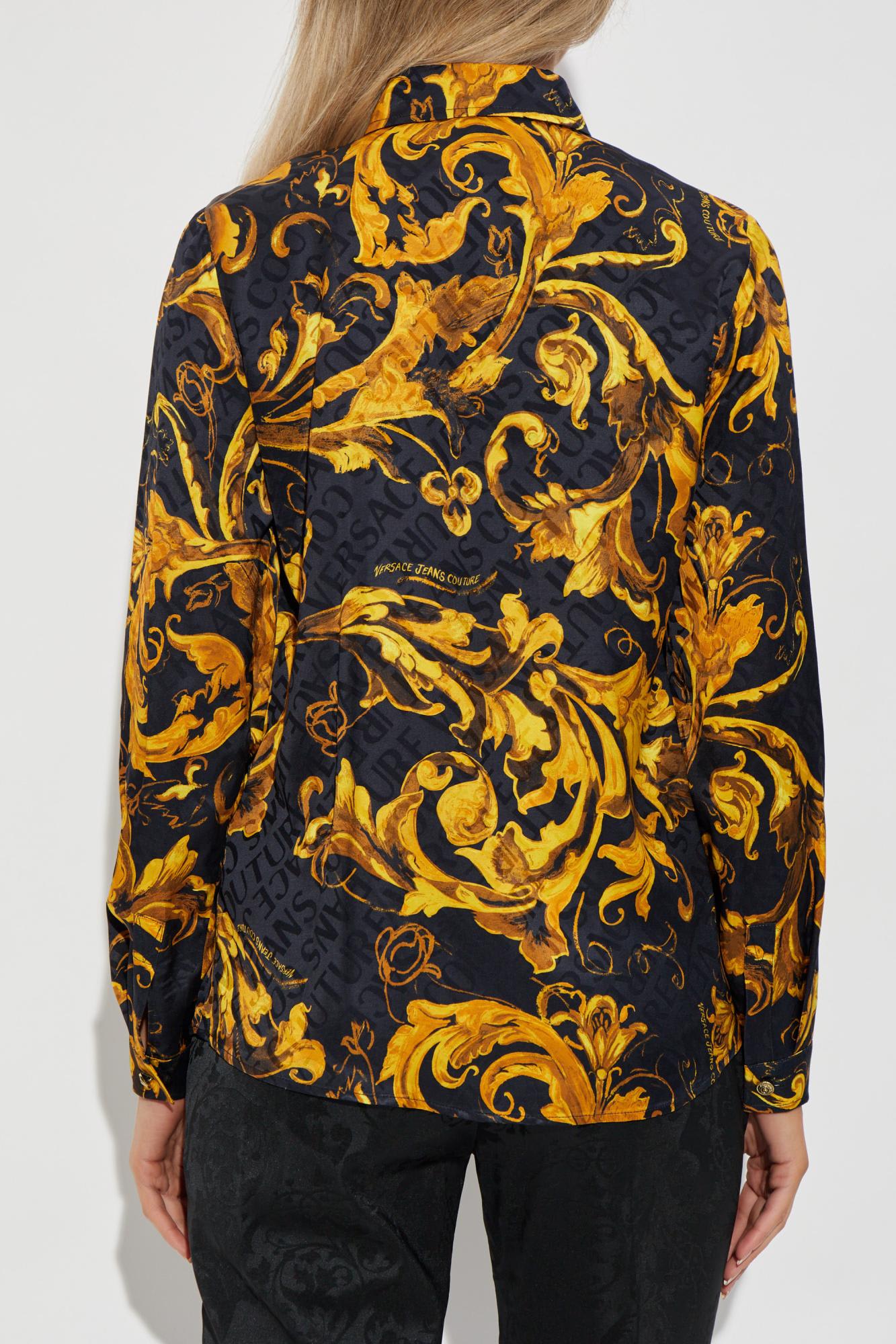 Versace Jeans Couture Shirt With Barocco Pattern In Multi