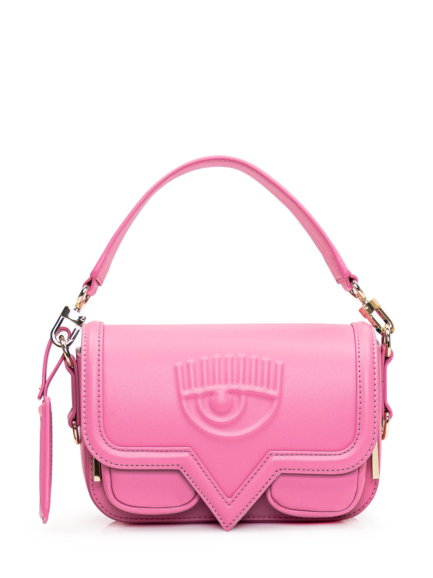 Shop Chiara Ferragni Eyelike Bag In Sachet Pink