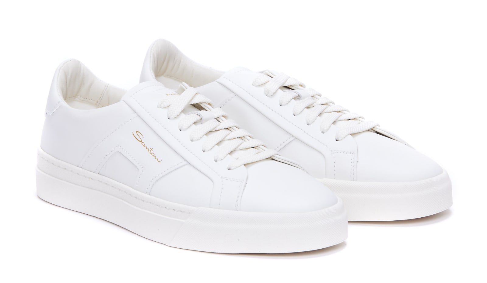 Shop Santoni Sneakers  In White