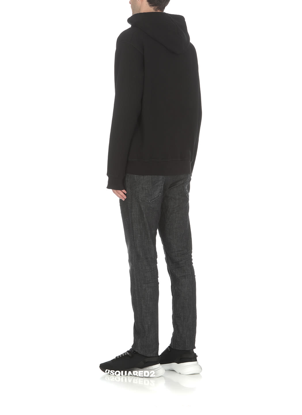 Dsquared2 Man Sweatshirt Black Size L Cotton In Black