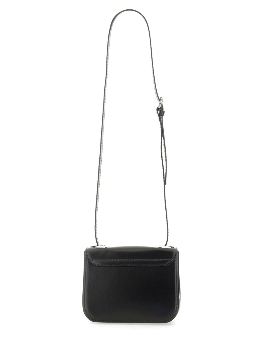 Shop Vivienne Westwood Black Leather Linda Crossbody Bag