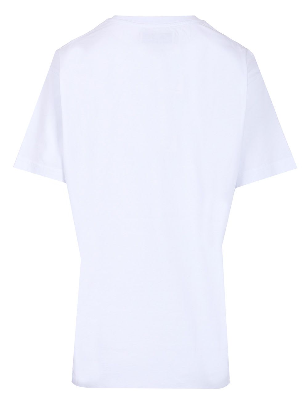 Vivienne Westwood Short-sleeved Cotton T-shirt With Abstract Graphic Design In White