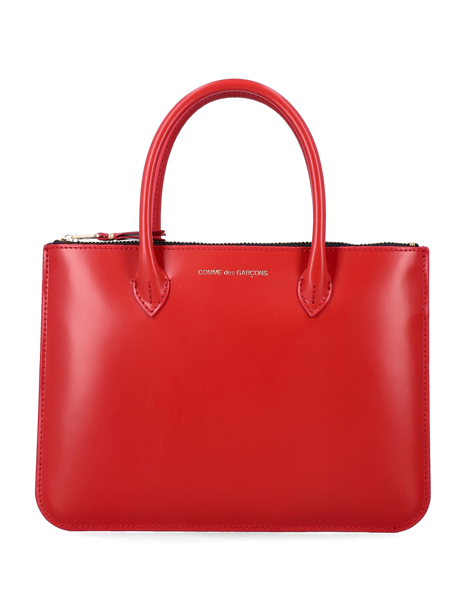 Comme Des Garçons Wallet Leather Wallet Bag With Handles In Red