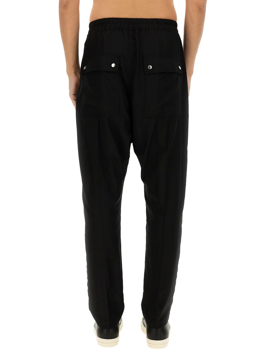 Rick Owens Wide Bela Cotton Pants In Black