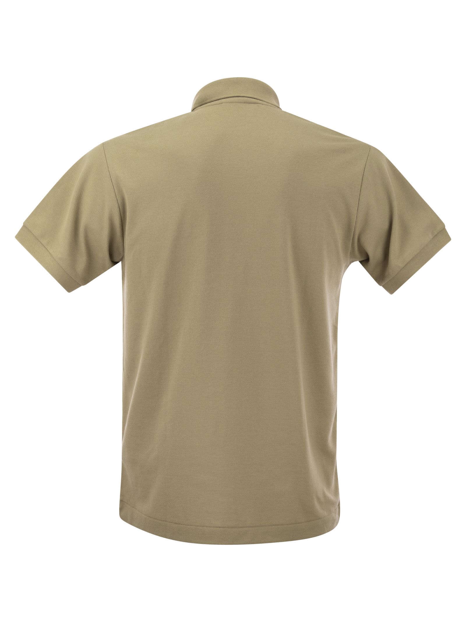 Shop Lacoste Classic Fit Cotton Pique Polo Shirt In Beige