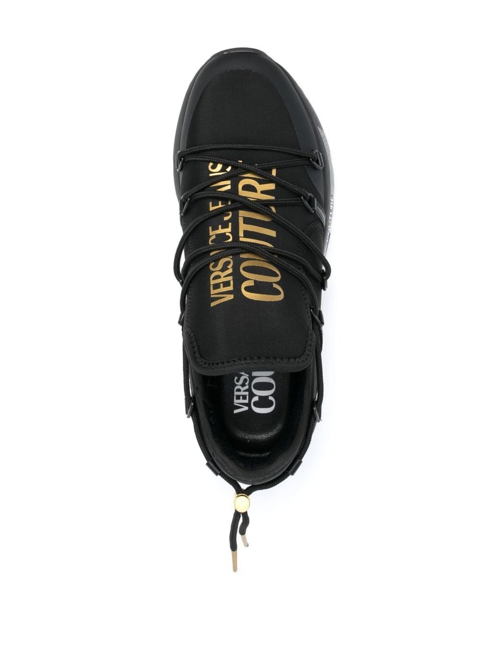 Shop Versace Jeans Couture Mens Sneakers Black And Gold