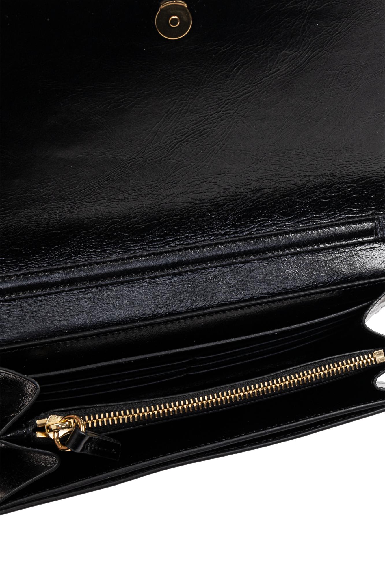 Shop Chloé Wallet On Chain Iconic In Black