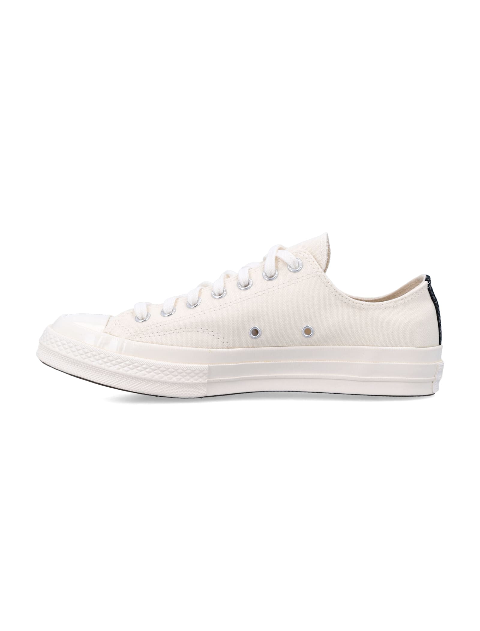 Comme Des Garçons Small Heart Low Top In White