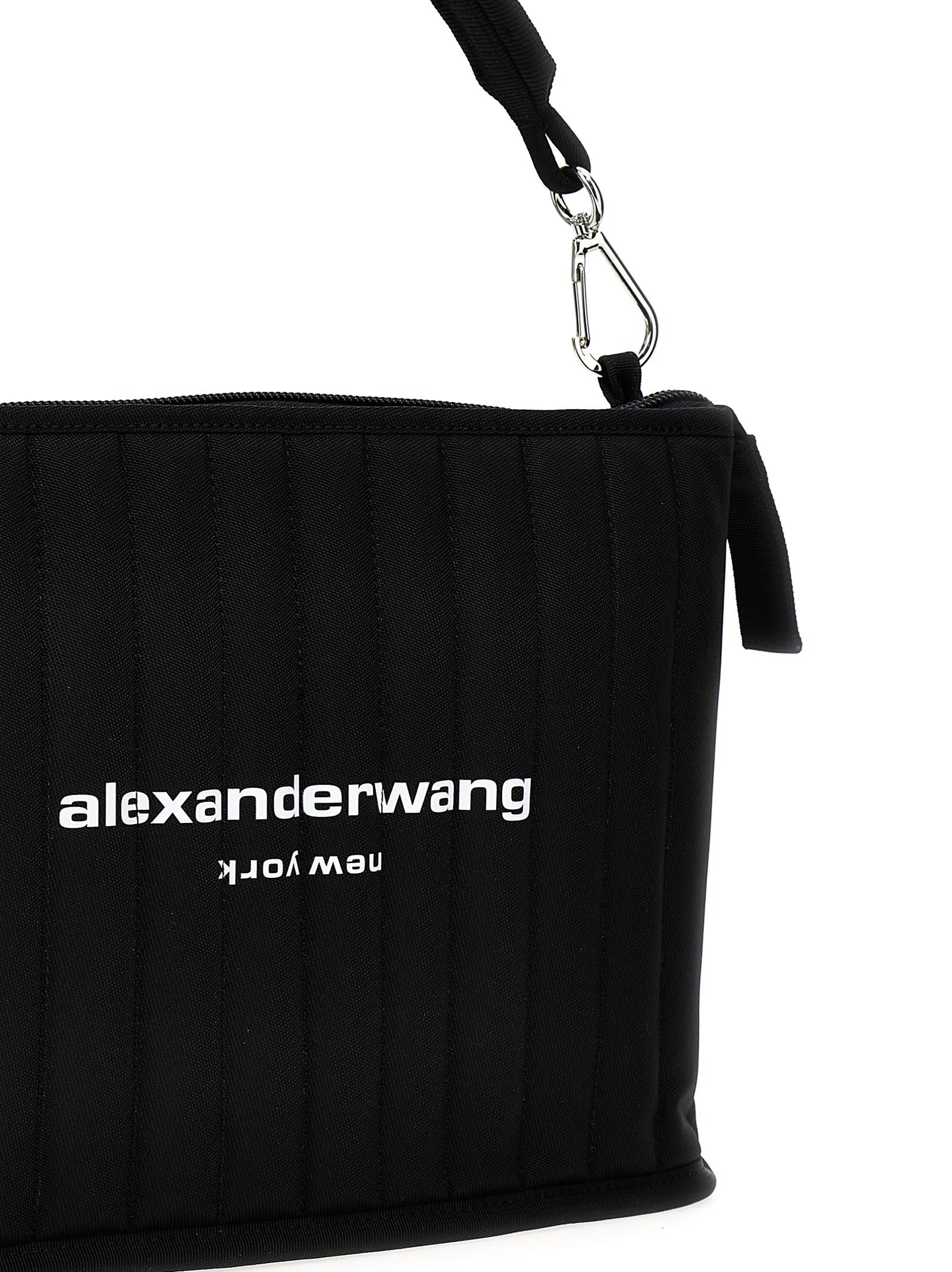 Shop Alexander Wang Elite Tech Shoulder Bag In Black