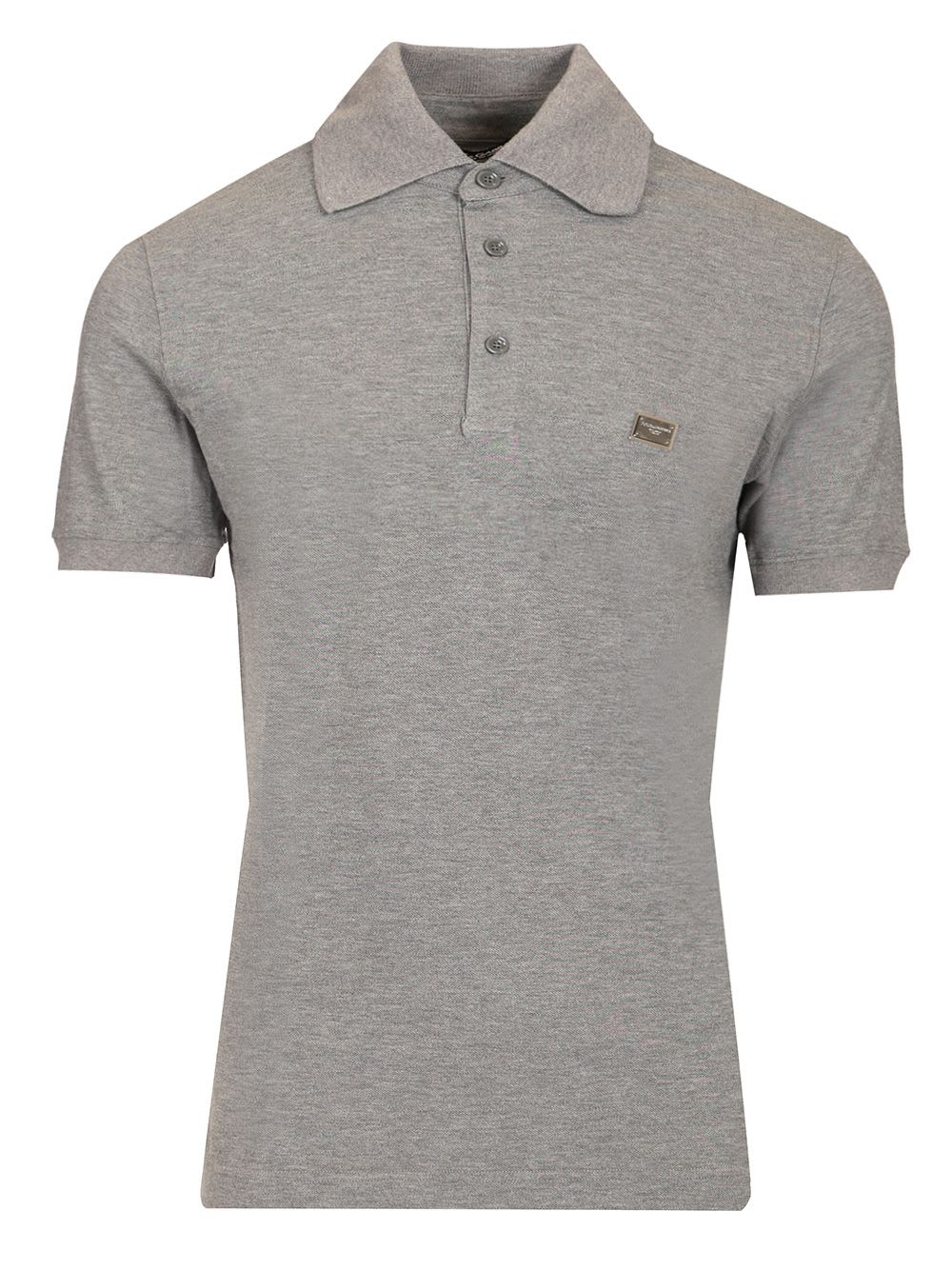 Grey Melange Cotton Polo