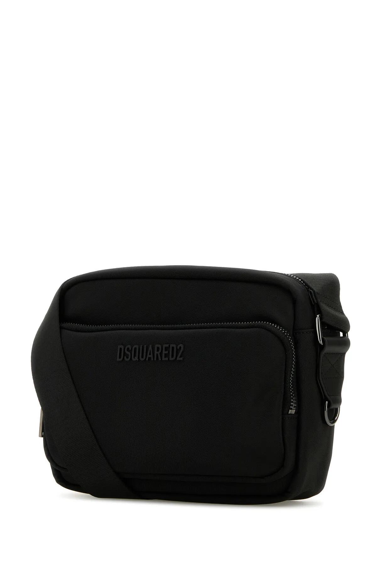 Shop Dsquared2 Black Fabric Urban Crossbody Bag In Nero