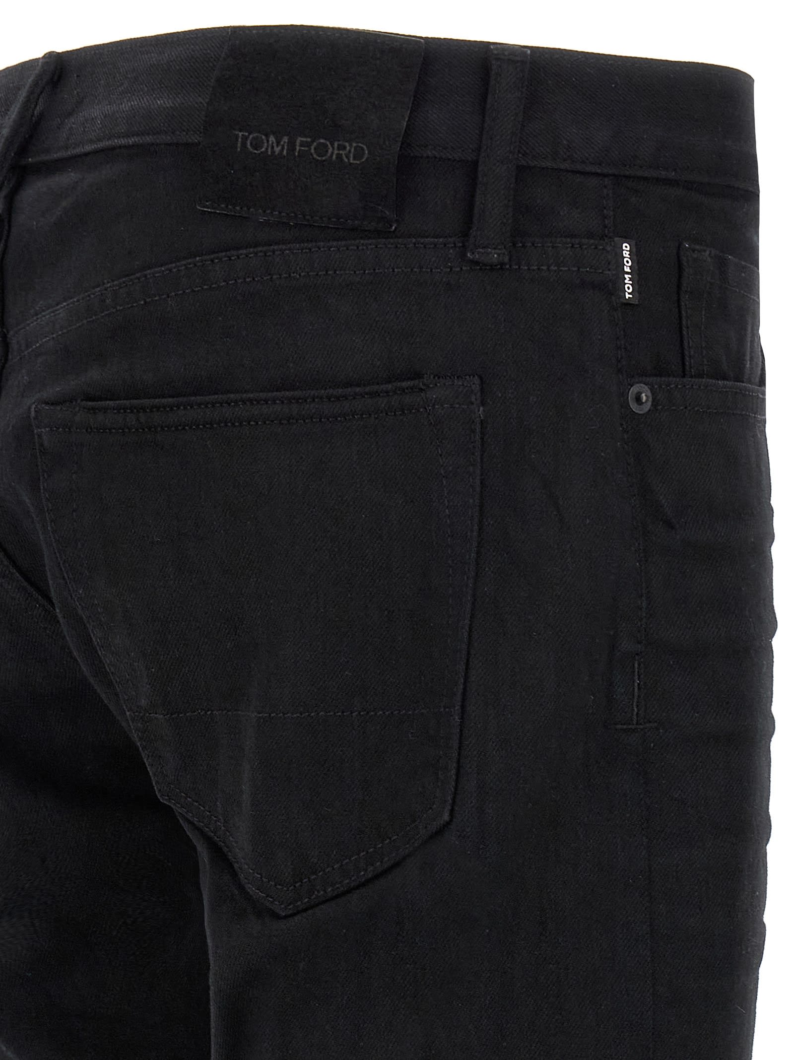 Tom Ford Slim Denim Jeans In Black