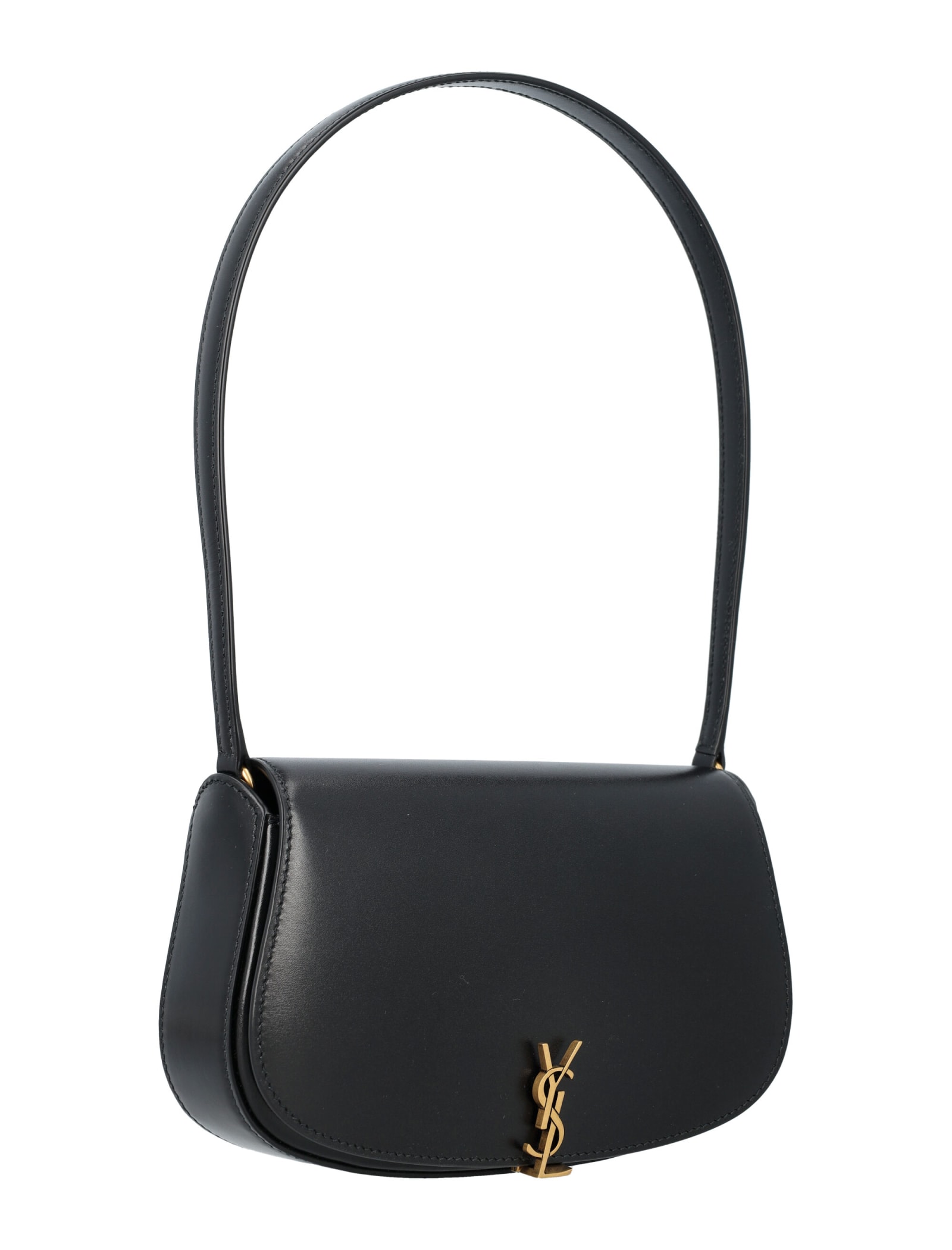 Saint Laurent Mini Voltaire Shoulder Bag In Black