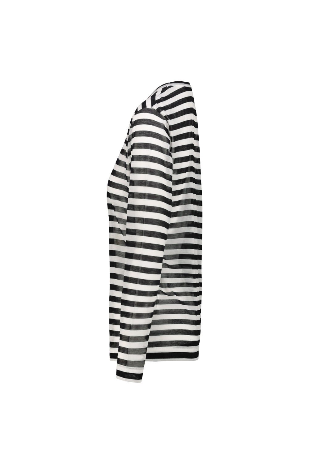 Shop Junya Watanabe Striped T-shirt In Blk/wht Black/white
