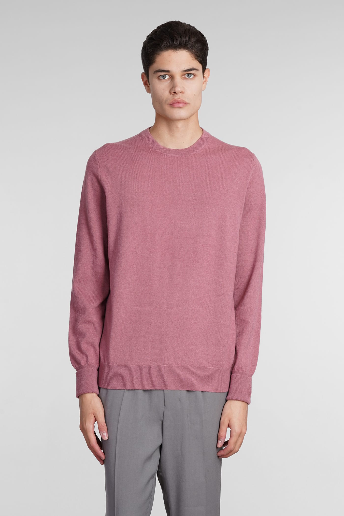 Ballantyne Pink Cashmere Jumper In Rosa