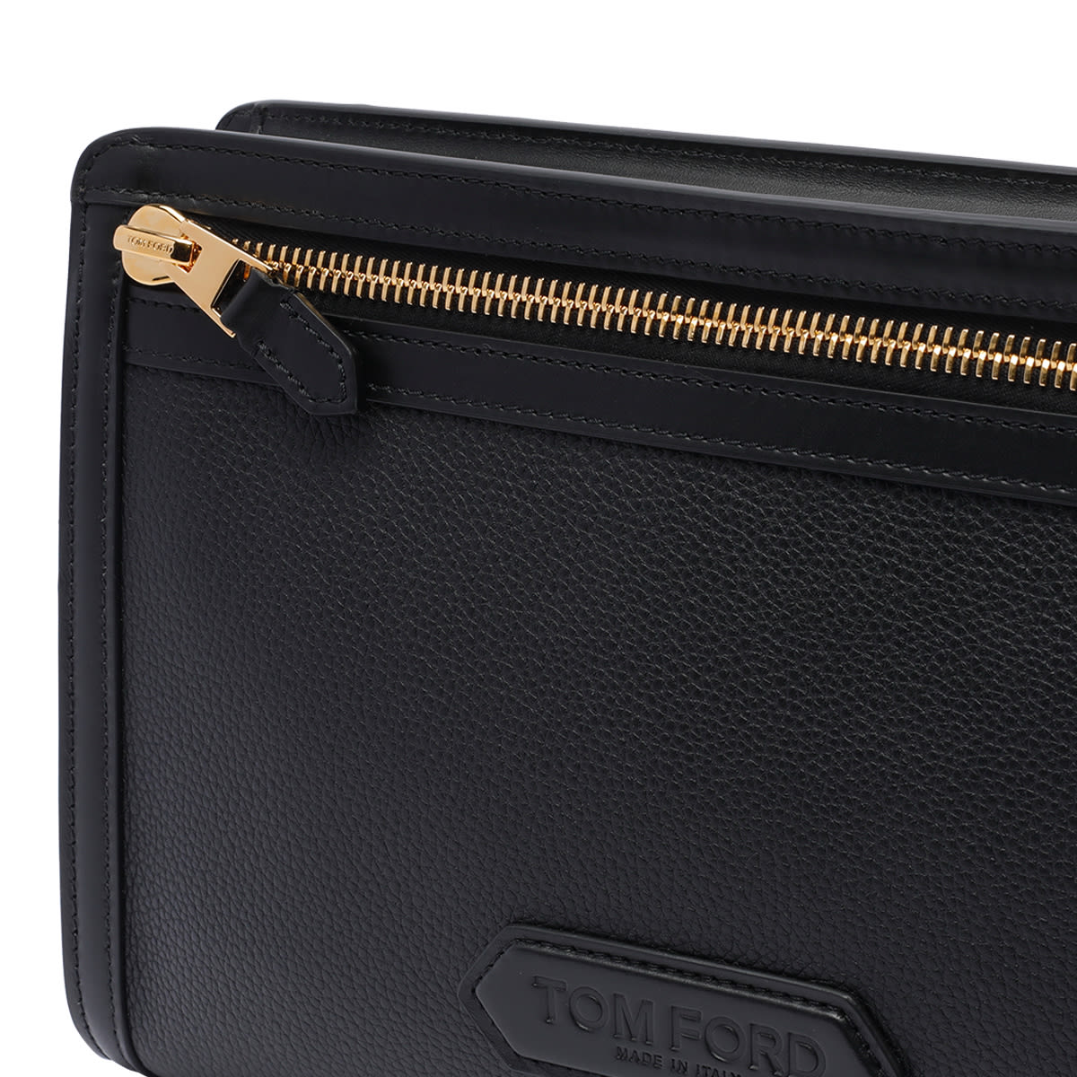 Shop Tom Ford Logo Pouch In Black