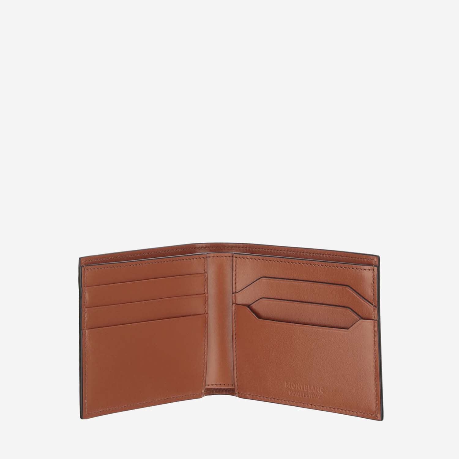 Shop Montblanc Meisterstück Leather Wallet In Orange