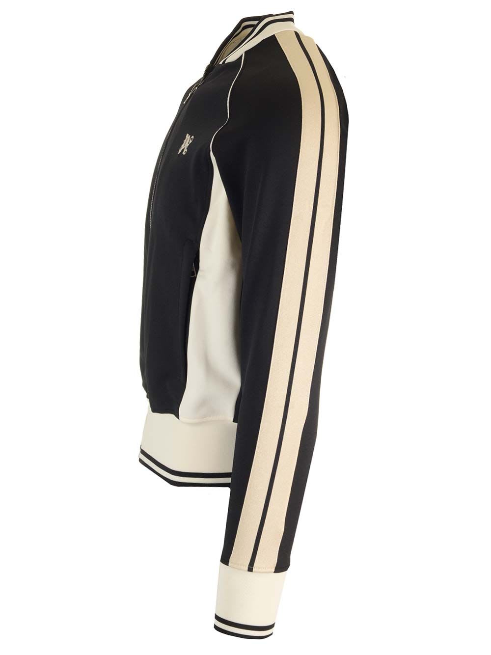 Shop Palm Angels Monogram Track Jacket In Black