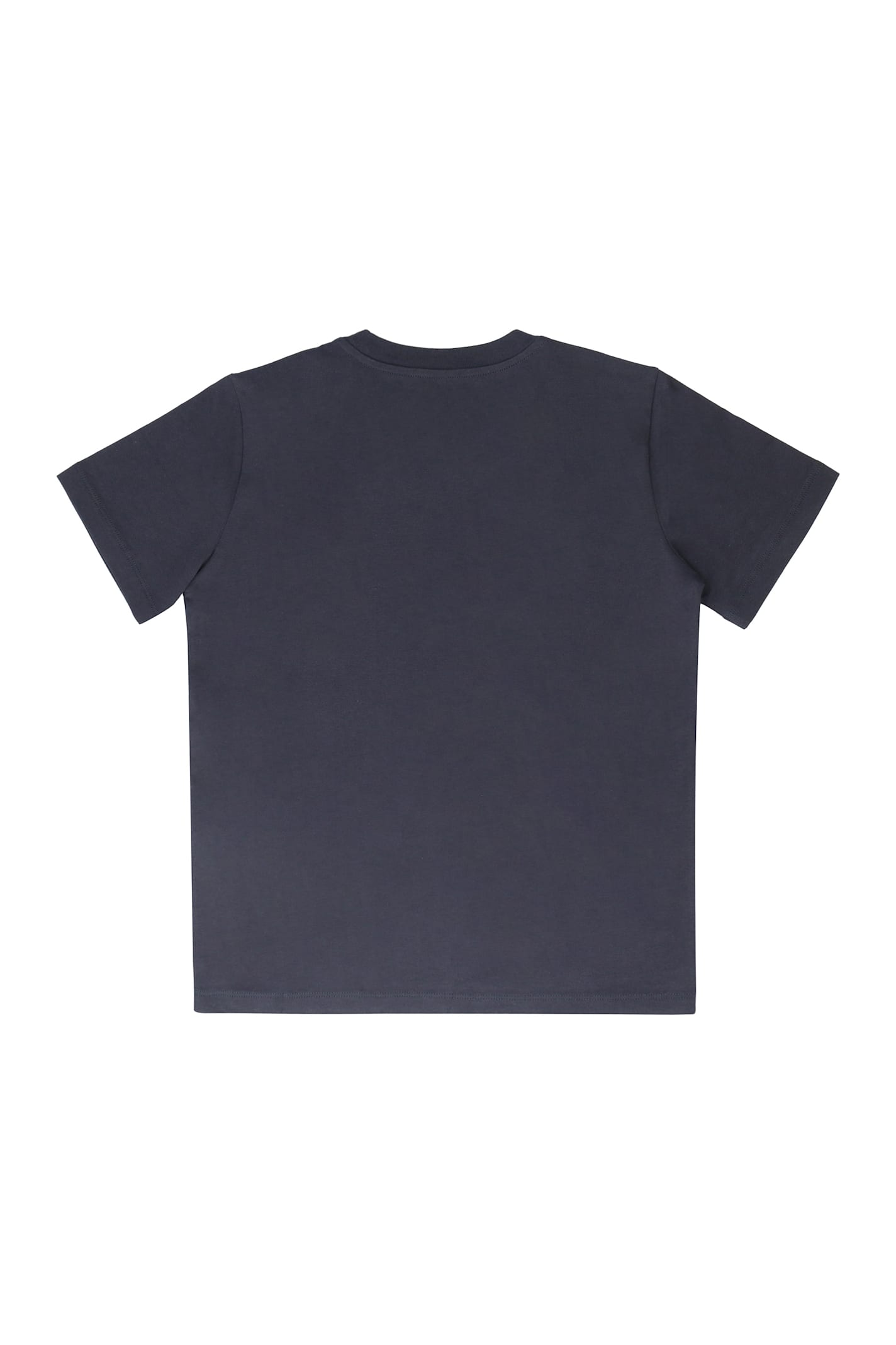 Moncler Cotton Crew-neck T-shirt In Blue