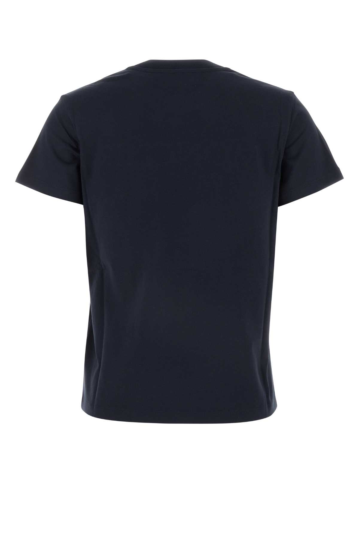 Shop Moncler Navy Blue Cotton T-shirt In 778