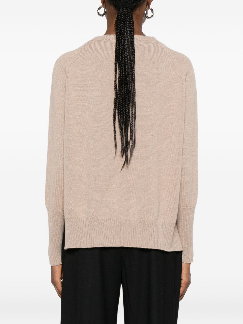 Base Wool Crewneck Sweater In Sand