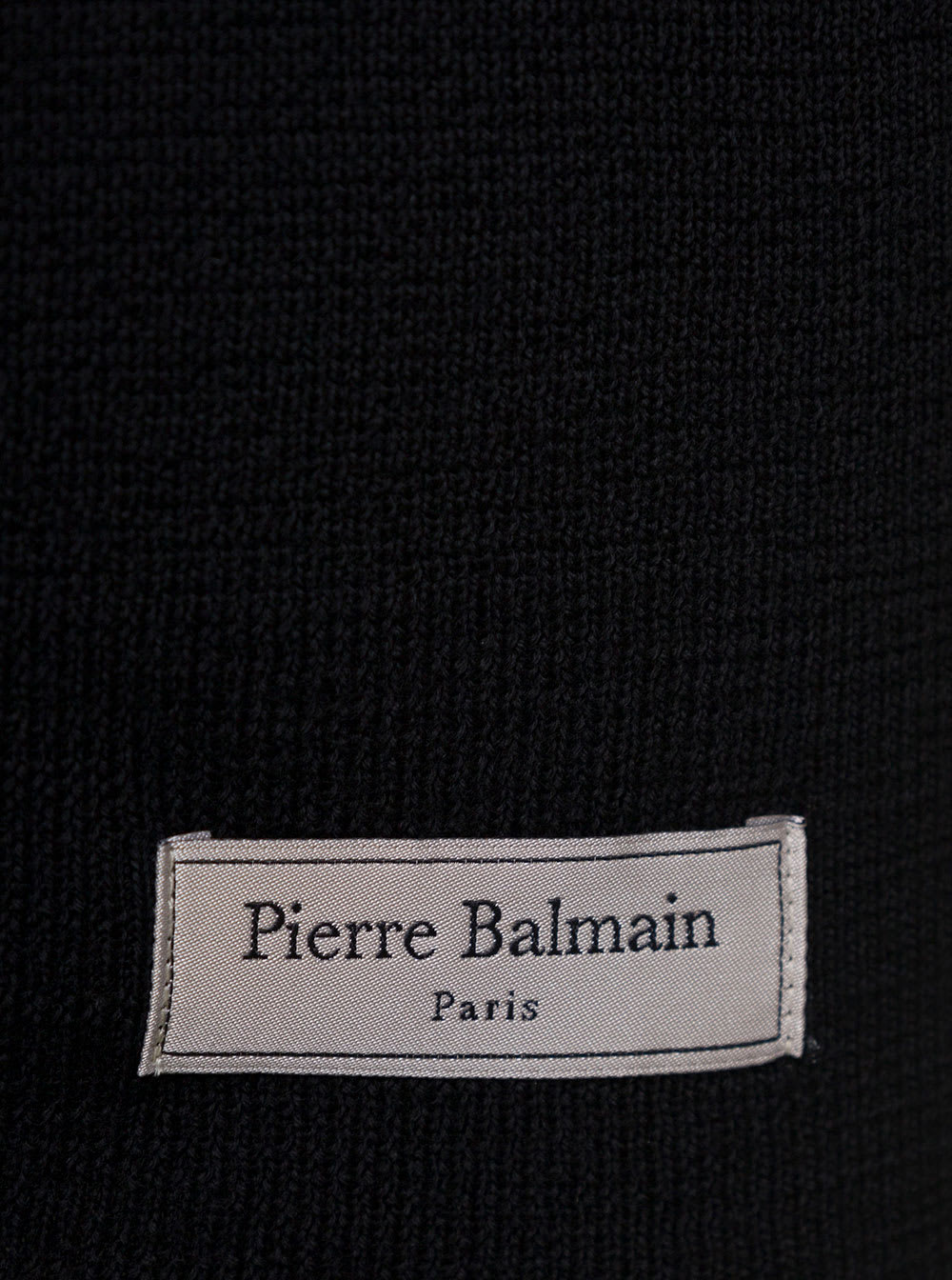 Shop Balmain Pb Wool Turtleneck Sweater In Black