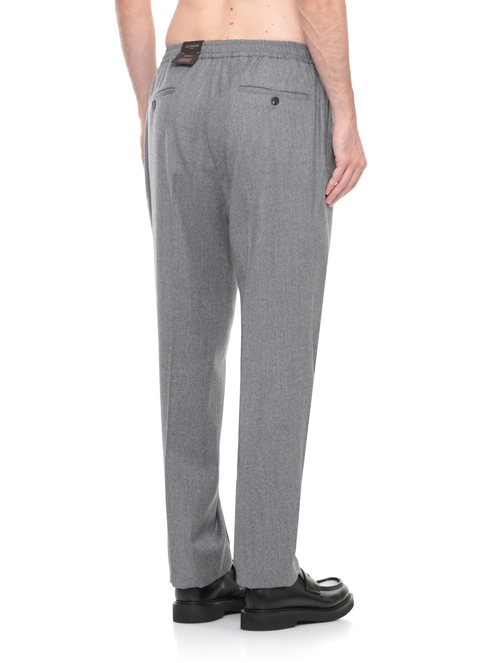 Incotex Drawstring Waist Straight Cut Trousers In Gray