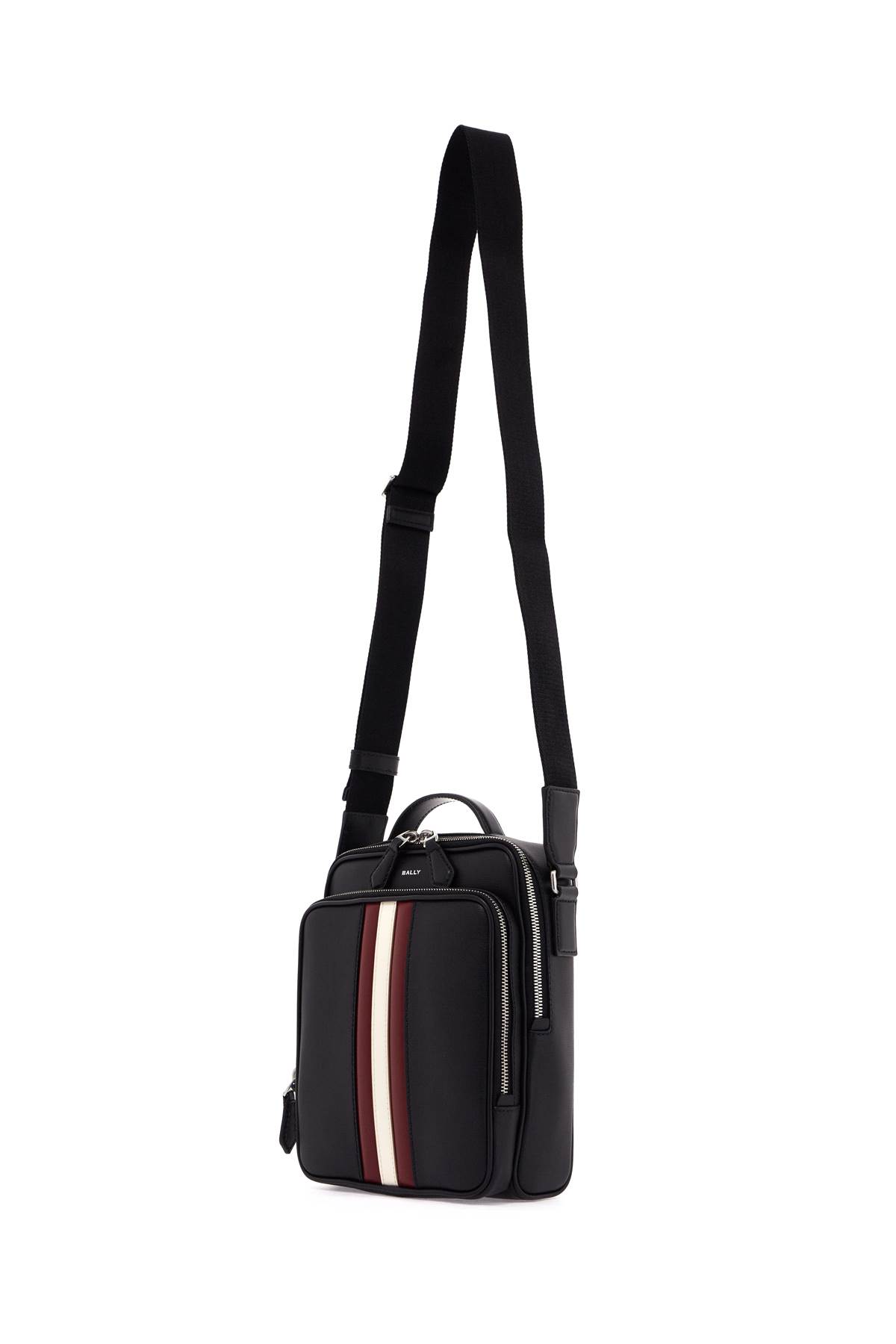 Bally Mythos Shoulder Bag In Black+red/bone+pall (black)