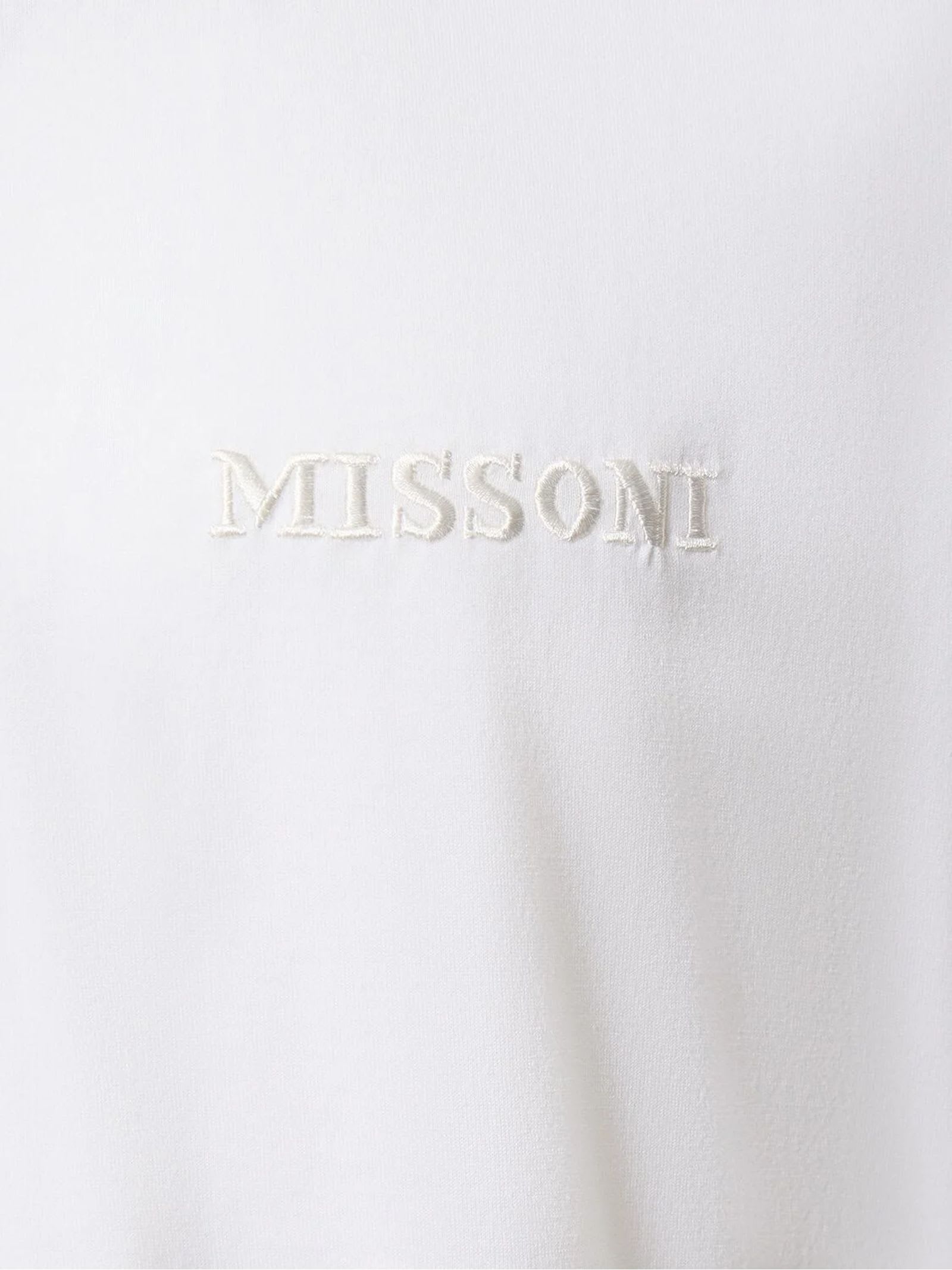 Shop Missoni White Cotton Jersey T-shirt