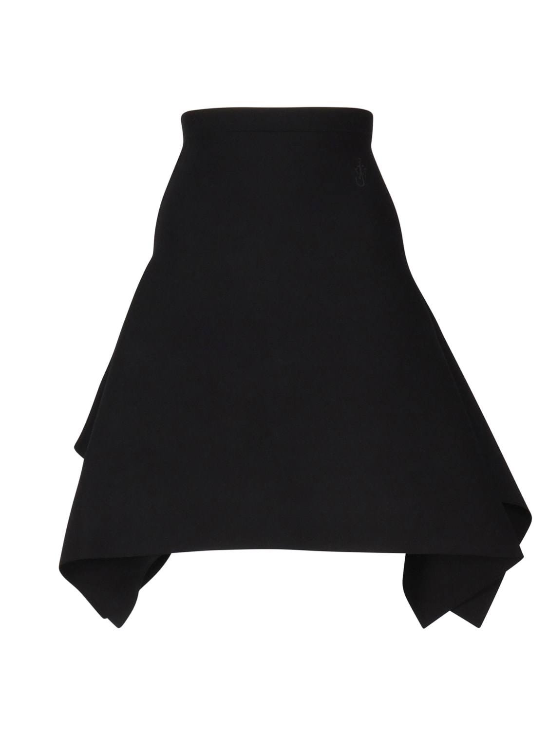 Shop Jw Anderson Asymmetric Midi Skirt In Black