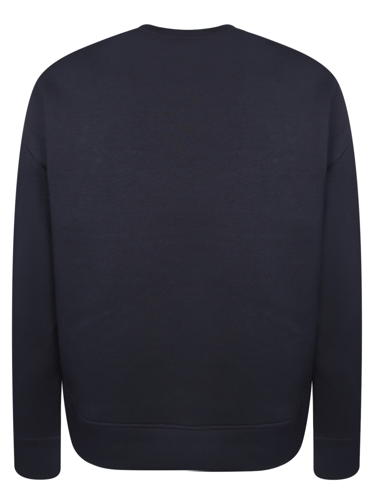 Shop Emporio Armani Logo Crewneck Sweatshirt In Blue