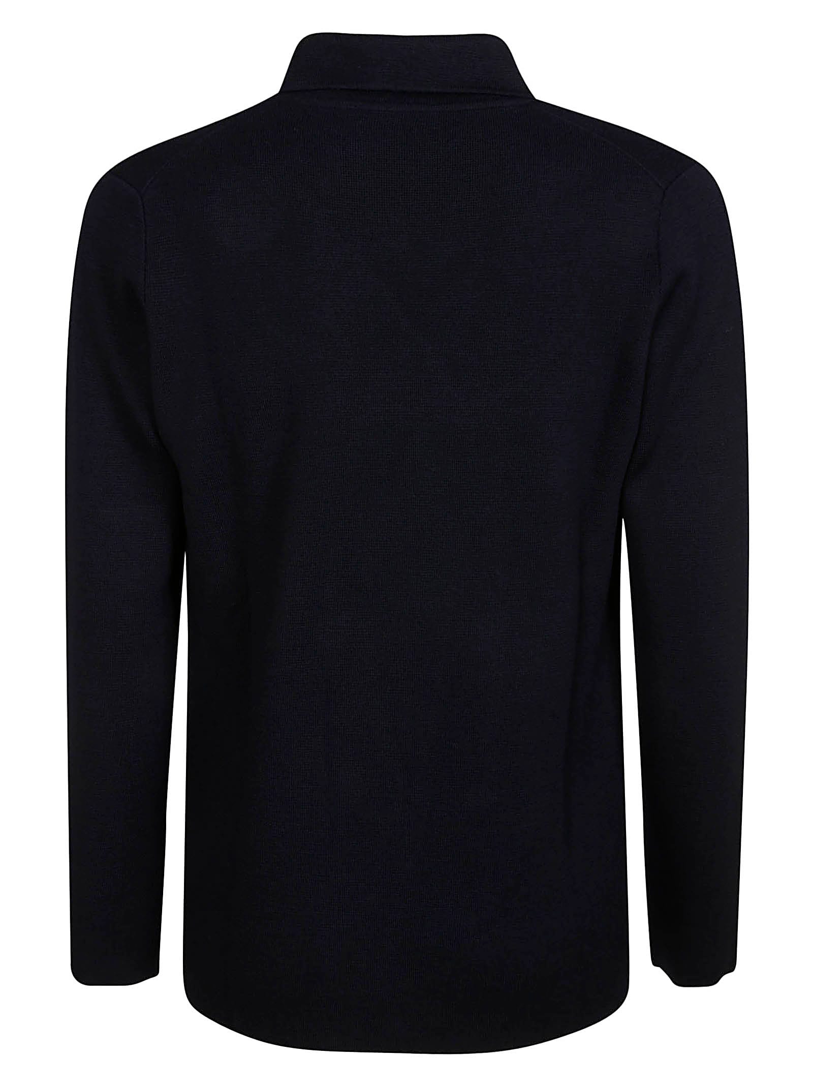 Shop Filippo De Laurentiis Double Breasted Jacket Merino Wool In Navy